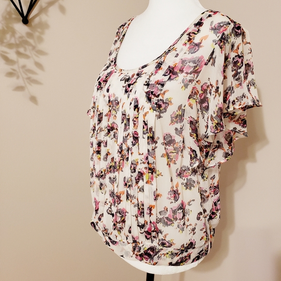 KIMCHI BLUE by UO | FLUTTER SLEEVE CHIFFON… - Picture 7 of 12